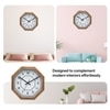 Octagonal Wooden Wall Clock with Sharp Black Indices