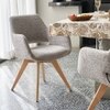 Bastion Solid Wood Dining Chair in Khaki Colour