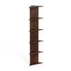 BLUEWUD Cadlic Engineered Wood Wall Decor Multi-Tier Corner Shelf Display Rack Decorative Hall D�cor for Living Room Home Furniture 6 Shelves (Brown Maple)