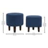 Daviana Boucle Fabric Lounge Chair in Blue Colour