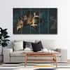 The Castle Decor Black Leaf Flower Wall Art Set of 5 27x48 Inch