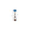 Olivia Blue Cotton Shade Floor Lamp