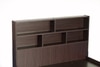 Takeo Engineered Wood Single  Size Bed With Box Storage (Walnut Finish)