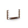 Estoye Engineering Wood Wall Mount TV Entertainment Unit Set Top Box Stand/TV Cabinet with Shelves for Books & Décor Display Unit, Ideal for 55” (Brown Maple)