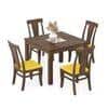 Brighton Square 4 Seater Dining Table With Fabio Dining Chair Set
