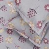 Purple Floral 180 TC Flat 1 Queen  Bedsheet with 2 Pillow Covers
