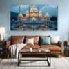 The Castle Decor Ram Mandir Wall Painting Wooden Framed 27x48 Inch (Style 5)