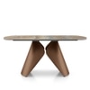 Aeris Oval Metal Coffee Table in Jupiter Spanish Ceramic Finish