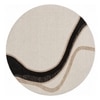 Handmade Round Natural Wool Rug Abstract Flow Ivory 8 Feet Carpet