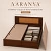 Aaranya Solid Wood Compact Queen Bed Box Storage Provincial Teak Finish Mattress 60 x 72 Inches