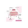 Maia Stainless Steel Baby Cradle with Mosquito Net Florals & Stripes