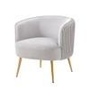 LEISER Fabric Accent Chair in Grey Colour