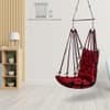 Swingzy Soft Leather Velvet Hanging Swing Chair for Adults Cotton Red