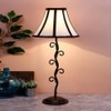 Kellen Multicolour Fabric Shade Table Lamp with Black Iron Base
