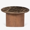 Anish Fusion Solid Wood Nested Coffee Table in Brown Colour