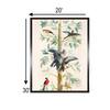 Blue Yellow Small Bird Floral Canvas Wall Prints Canvas Wall Prints Set of 1 Multicolor Matte