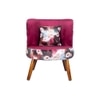 Easy Lounge Chair with Cushion in Pink Color