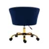 Doe Buck Paolo Blue Houndstooth Upholstered Swivel Office Chair