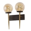 Eliante Modern Wall Lights Mild Steel & Glass Material Brown, Gold & Champaign Finish