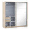 Loretta Sliding Door Wardrobe With Mirror in Sonoma Oak Finish