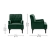 Velora Tufted Back Fabric Lounge Chair- Green