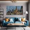 The Castle Decor Abstract Art Wall Painting Wooden Framed Digital Painting 27x48 Inch (Style 9)