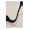 Handmade Natural Wool Area Rug Abstract Flow Ivory 4 x 6 Feet Carpet