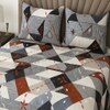 Multicolor Geometric 210 TC Cotton Flat Queen Size Bedsheet With 2 Pillow Covers From Threads