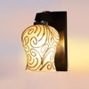 Devansh Solid Wood Electric Wall Light in Brown Colour with Multi Shade Count of 1 Light