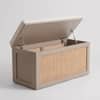 Canora Solid Mango Wood Storage Trunk Taupe