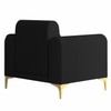 Veniza Velvet 1 Seater Sofa In Black Colour