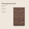 Ben Engineered Wood Chest of 4 Drawers in Classic Walnut Finish