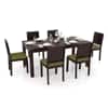 Arabia Xl Storage- Oribi 6 Seater Dining Table Set (Colour- Avocado Green , Finish- Mahogany)