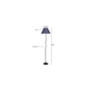 Siobhan Blue Jute shade with Iron floor lamp