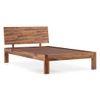 Boston Solid Wood Compact Queen Size Bed In Teak Finish