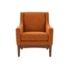 Claudia Boucle Fabric Arm Chair in Orange Colour