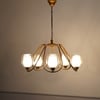 Lorena 5 Light Brass Finish Modern Chandelier