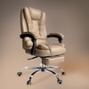 Kepler Brooks Italia Premium Leatherette Office Desk Chair in Almond Colour