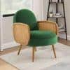Holden Cane Accent Chair in Green Colour