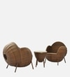 Melbourne Wicker Chair In Brown Tone Finish