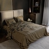 Stoa Paris Super King Size 100% Cotton Bedsheet with 2 Pillow Covers  Size Brown Green