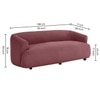 Morgen Boucle Fabrict 3 Seater Sofa In Pink