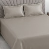 Pia Coffee Shade Solid Plain 500 TC Cotton Satin Flat Super King Size Bedsheet with 2 Pillow Covers – Threads
