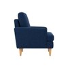 Oliver Boucle Fabric Lounge Chair in Blue Colour