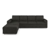 Apollo Sofa (Colour : Graphite Grey, Cushion : Hard, Back Type : Regular, Seating Capacity : Left Aligned 3 Seater + Left Aligned Chaise)