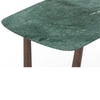 Adria Jade Green Marble 6 Seater Dining Table In New Walnut Finish