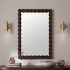 Ruki Solid Wood Mirror Frame In Toasted Walnut Finish