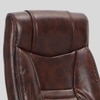 Ettorez Elegant High Back Leatherette Office Chair In Brown Colour