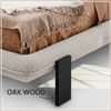 Aeris Cloudline King Size Bed in Boucle With Oak wood Frame