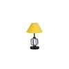 Elle Yellow cotton Table lamp with Iron Base